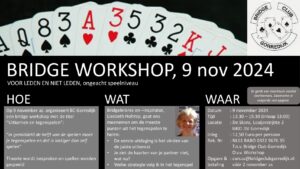 Workshop met bridgedocente Liesbeth Holtrop